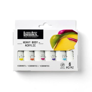LQX ACRYLIC HEAVY BODY SET 6X22ML VIBRANTS [FRONT] 887452995418