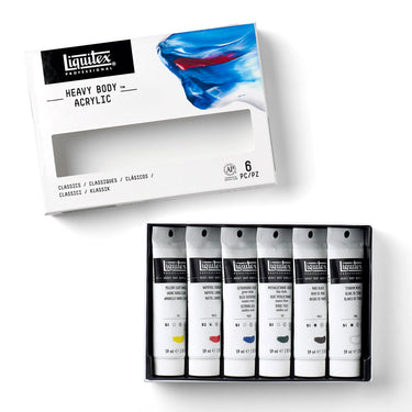 LQX ACRYLIC HEAVY BODY SET 6X59ML CLASSICS [OPEN] 887452997450