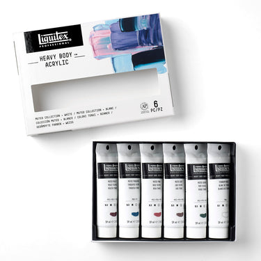 LQX ACRYLIC HEAVY BODY SET 6X59ML MUTED COLL + WHITE [OPEN] 887452032090