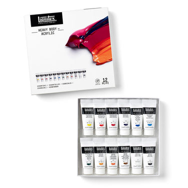 LQX ACRYLIC HEAVY BODY SET 12X22ML ESSENTIALS [OPEN] 887452032106