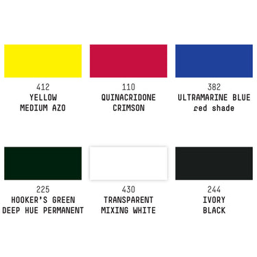 LQX ACRYLIC SOFT BODY SET 6X22ML MIXING [SWATCHES] 887452999133