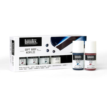 LQX ACRYLIC SOFT BODY SET 6X59ML MUTED COLL + WHITE 887452030577