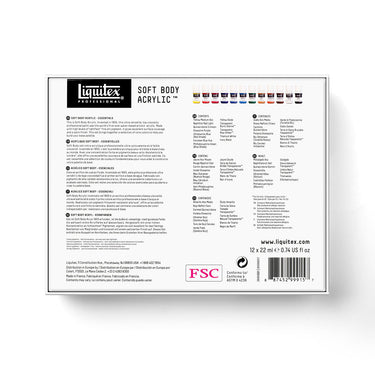 LQX ACRYLIC SOFT BODY SET 12X22ML ESSENTIALS [BACK] 887452999157