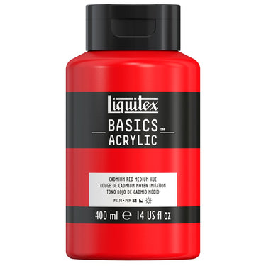LQX BASICS ACRYLIC 400ML 151 CADMIUM RED MEDIUM HUE 887452031574