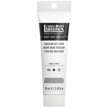 LQX HEAVY BODY ACRYLIC 59ML 239 IRIDESCENT RICH SILVER 094376921724