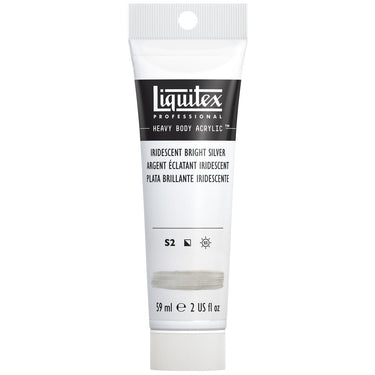 LQX HEAVY BODY ACRYLIC 59ML 236 IRIDESCENT BRIGHT SILVER 094376921694
