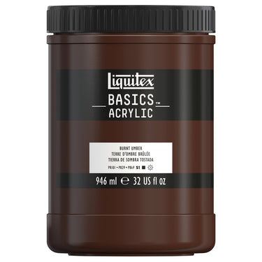 LQX BASICS ACRYLIC 946ML 128 BURNT UMBER 094376942323