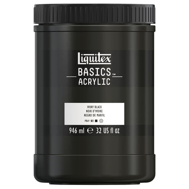 LQX BASICS ACRYLIC 946ML 244 IVORY BLACK 094376930740