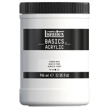 LQX BASICS ACRYLIC 946ML 432 TITANIUM WHITE 094376922998