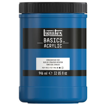 LQX BASICS ACRYLIC 946ML 470 CERULEAN BLUE HUE 094376942354