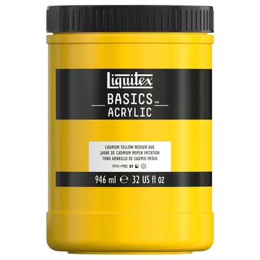 LQX BASICS ACRYLIC 946ML 830 CADMIUM YELLOW MEDIUM HUE 094376942309