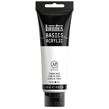 LQX BASICS ACRYLIC 118ML 432 TITANIUM WHITE 094376922516