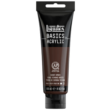 LQX BASICS ACRYLIC 118ML 128 BURNT UMBER 094376922332