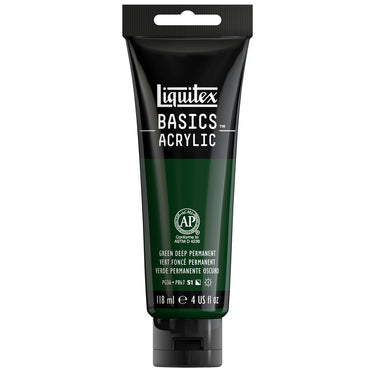 LQX BASICS ACRYLIC 118ML 350 GREEN DEEP PERMANENT 094376922486