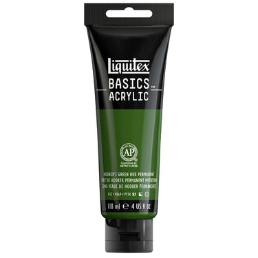 LQX BASICS ACRYLIC 118ML 224 HOOKERS GREEN HUE PERMANENT 094376933093