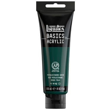 LQX BASICS ACRYLIC 118ML 317 PHTHALOCYANINE GREEN 094376922455