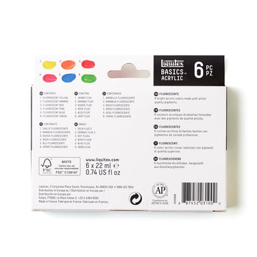 LQX BASICS FLUORESCENTS 6x22ML 887452031000 [BACK]
