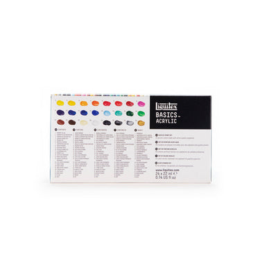 LQX BASICS 24X22ML PAINT SET 887452028543 [BACK]