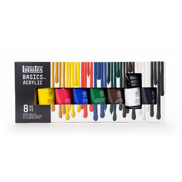 LQX BASICS 8X75ML PAINT SET 094376975697 [FRONT]