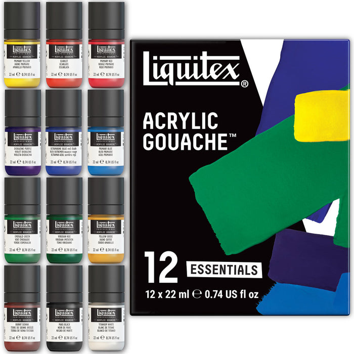 Acrylic Gouache Set - 12x22ml - Essentials