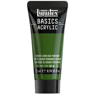 LQX BASICS ACRYLIC 22ML 224 HOOKERS GREEN HUE PERMANENT 094376975284