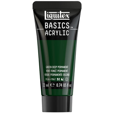LQX BASICS ACRYLIC 22ML 350 GREEN DEEP PERMANENT 094376975246