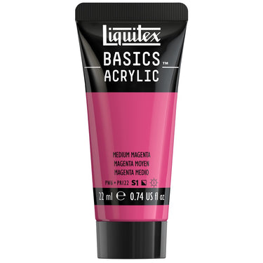 LQX BASICS ACRYLIC 22ML 500 MEDIUM MAGENTA 094376975352