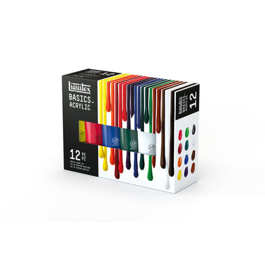 LQX BASICS ACRYLIC COLOUR SET 12X118ML 887452048558