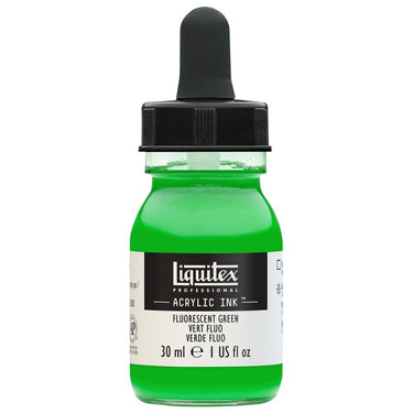 LQX ACRYLIC INK 30ML FLUORESCENT GREEN 887452048596
