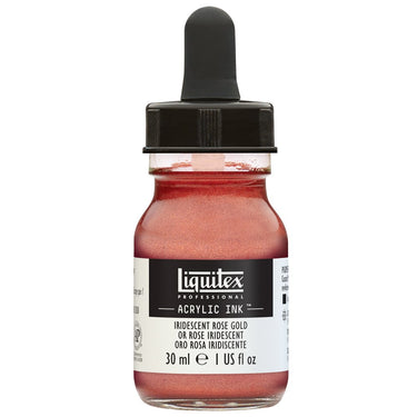 LQX ACRYLIC INK 30ML IRIDESCENT ROSE GOLD 887452048251